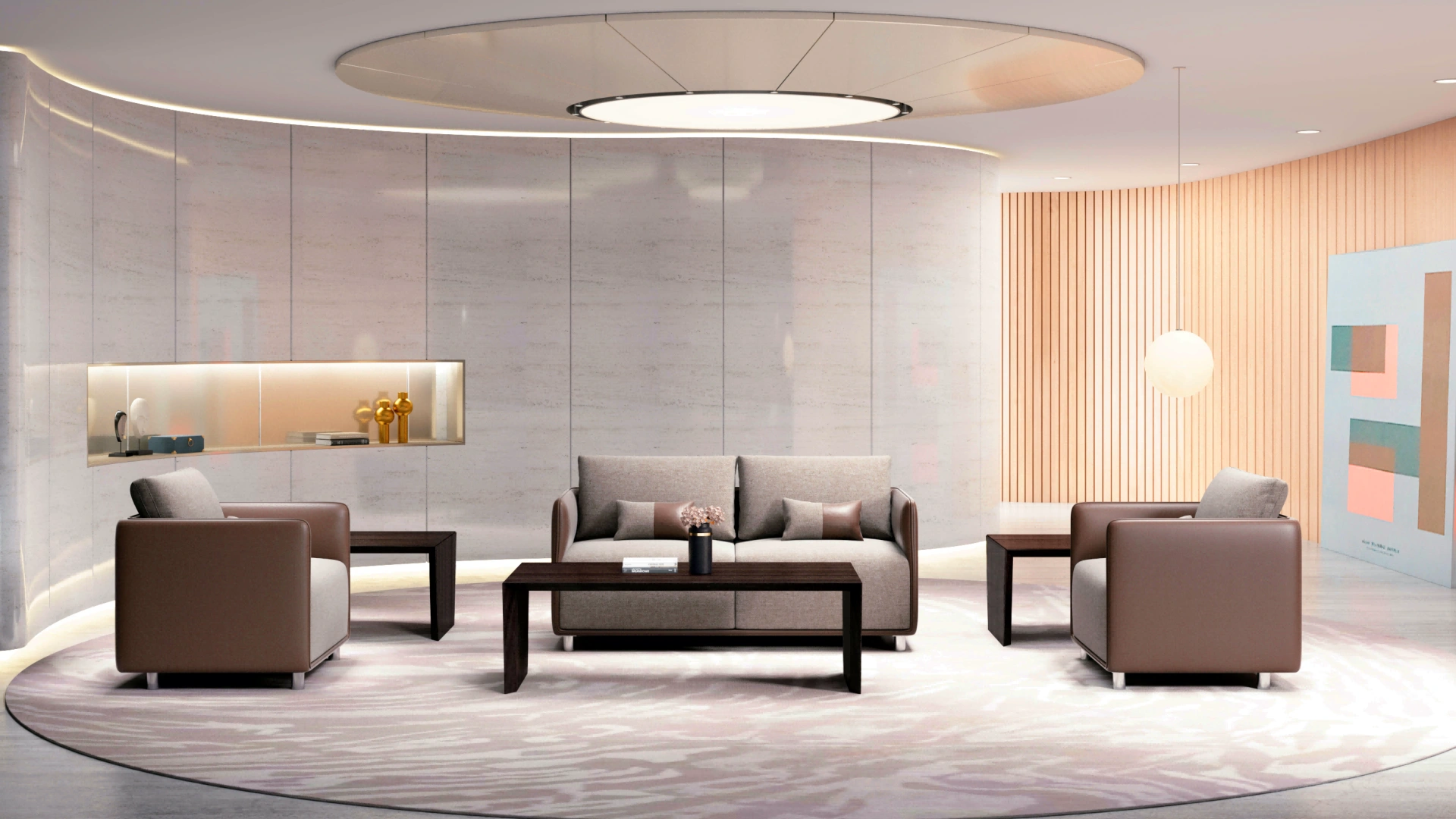 Modern living room with elegant furniture